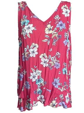 NWT A.N.A Pink Floral Tank Top